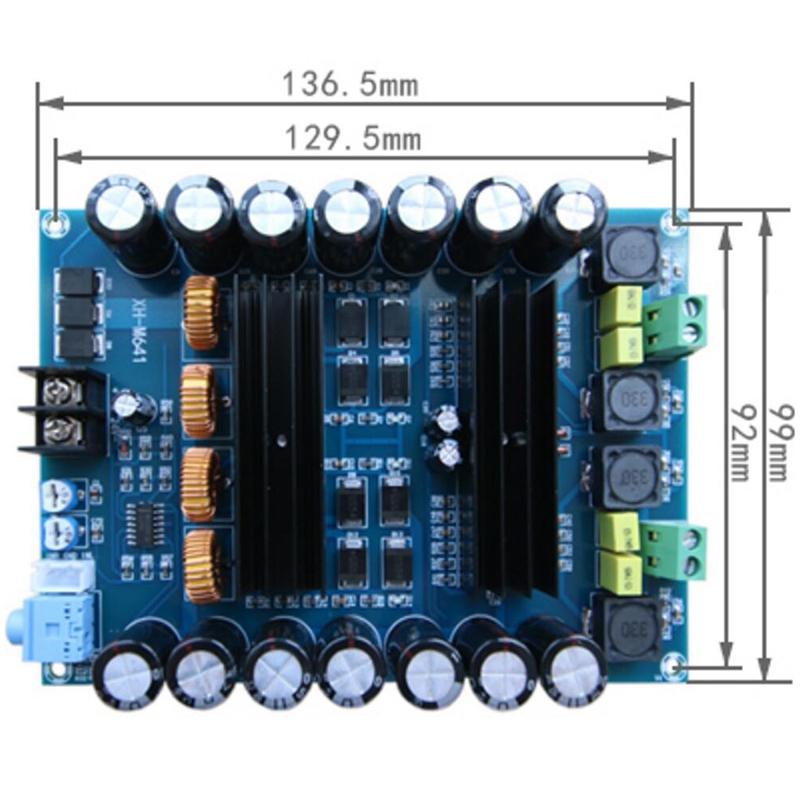 XH-M641 TPA3116D2 DC12V 24V 150W X 2 Audio Digital High Power 2 Channels Car Amplifier with Boost Board G2-010