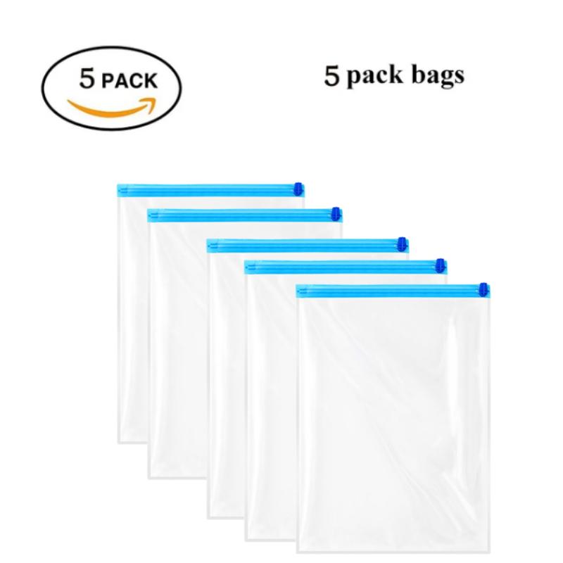 Travel Roll-Up Compression Bags, Reusable Vacuum Storage Bag Luggage Bag, Roll-Up Compression, No Need Air Pump