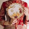 Double-Sided Handmade Bridal Fan for Chinese Style Weddings