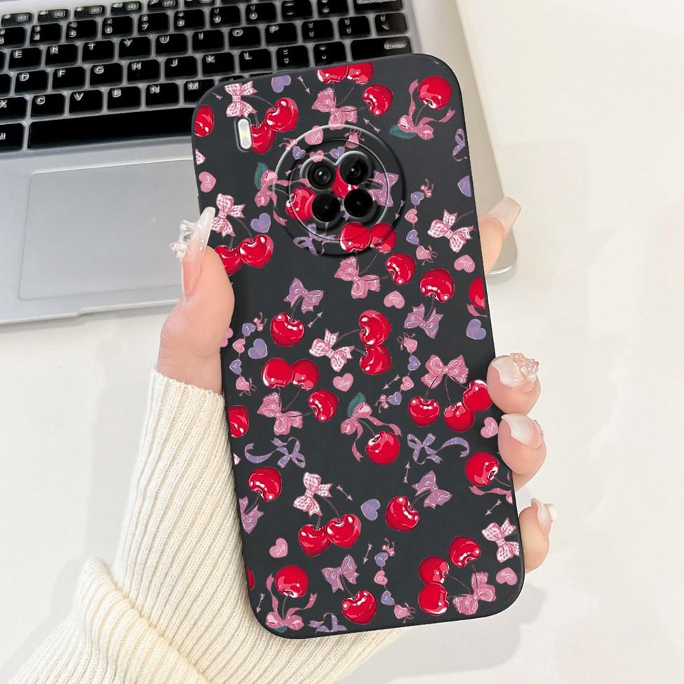 For Huawei Y9a Case Fashion Cute Cartoon Luxury Flowers Silicone Back Cover For Huawei Y9a Phone Case Shockproof Bumper FRL-L22