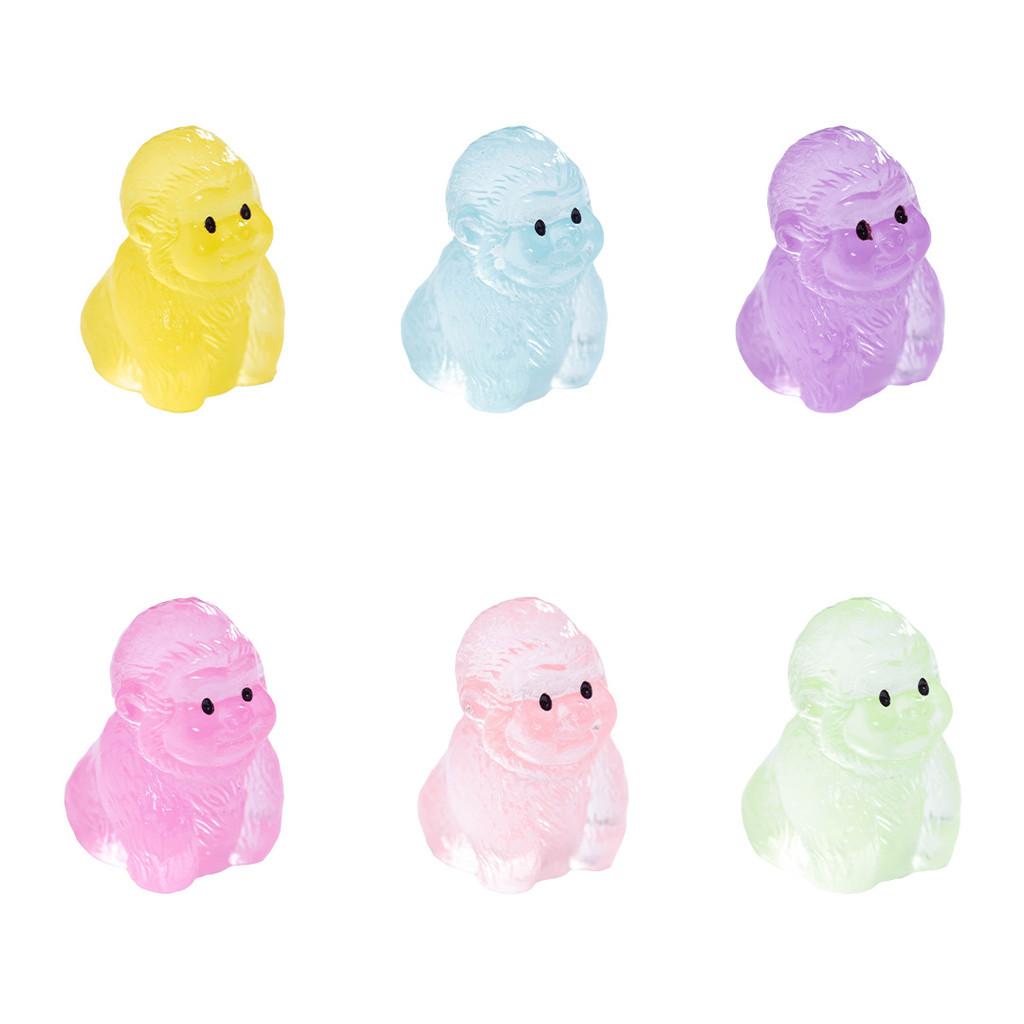 Resin Noctilucent Animal Gorilla Figurine With Multicolor For Decoration Home