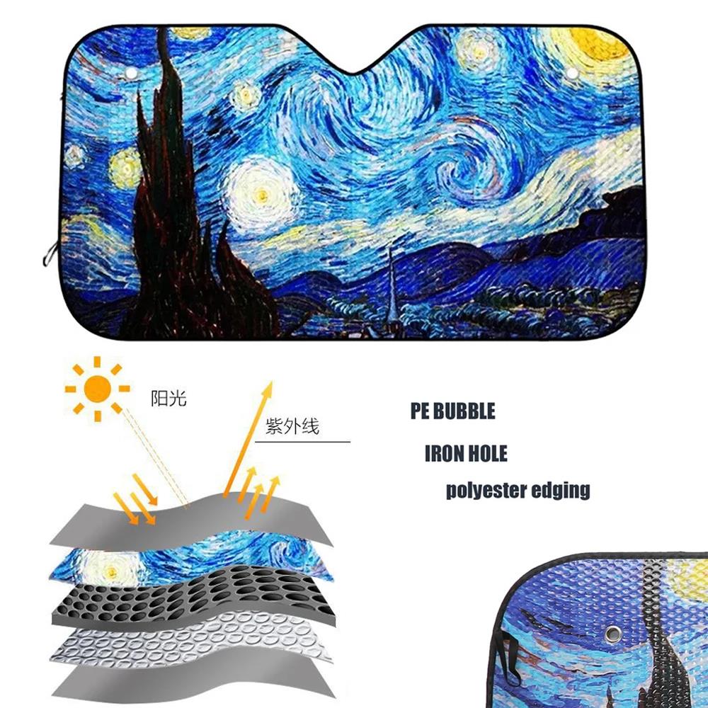 Car Windshield Sunshade Starry Night Car Window Windscreen Cover Sun Shade Auto Sun Visor Car-covers Car Solar ProtectionWindshield Sunshades 1