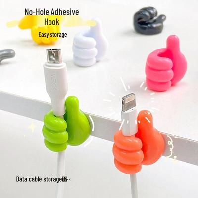 Organisateur de câbles à crochet pour pouce: Support Adhésif Sans Perçage pour Rangement de Câbles Multifonctionnel et Fixation de Chargeur