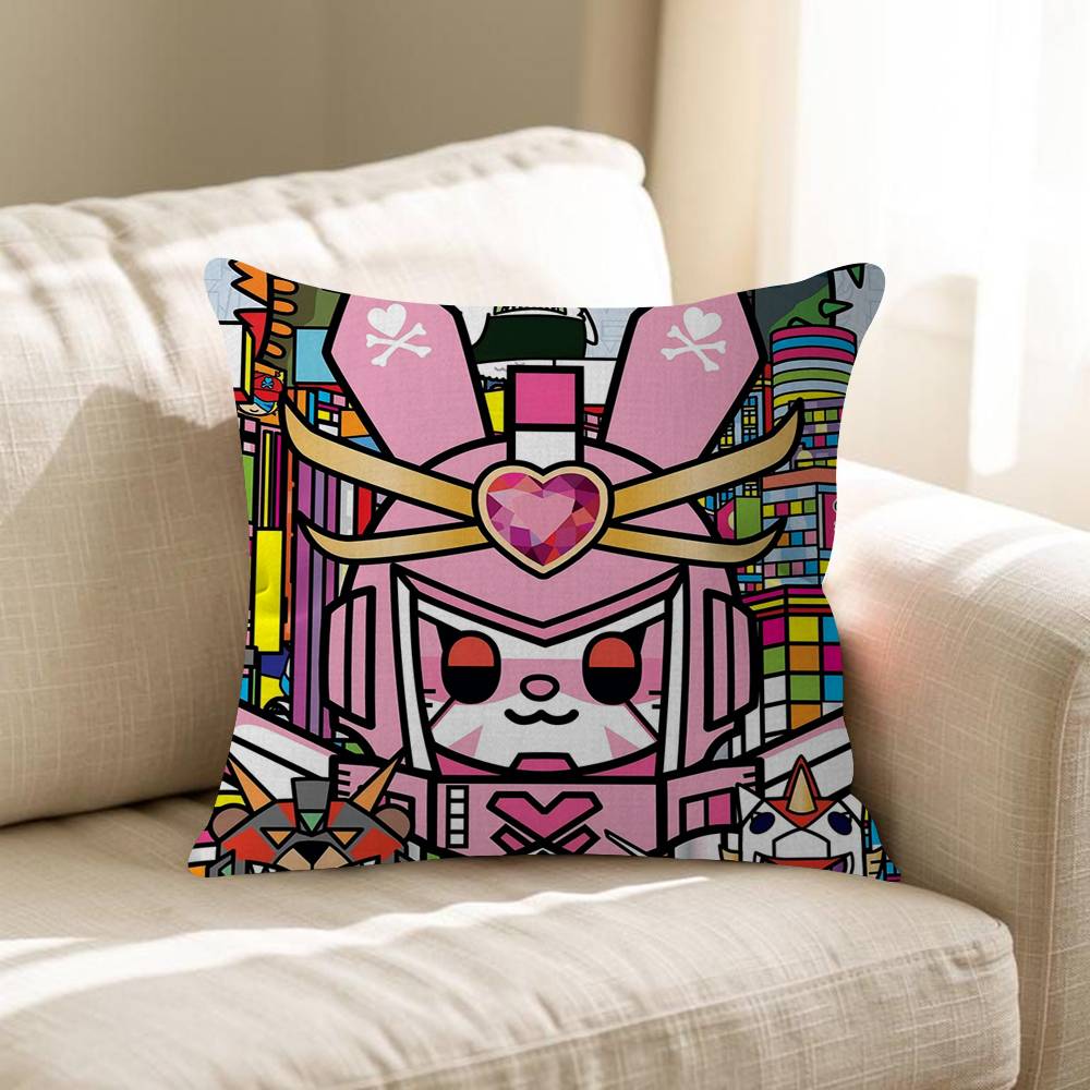 Japan TTokidokis Pillow Covers Cartoon Sofa Decorative Home Doublesided Printing Short Plush Cute Cushion Cover