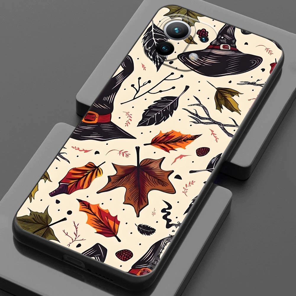 Happy Halloween Cat Pumpkin For Xiaomi 15 Ultra 11T 12T 13T 14T Pro Phone Case Mi POCO X7 M7 F7 Pro F5 F6 M6 X3 X5 X6 Back Cover