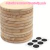 5-delige Set Onbewerkte Ronde Houten Onderzetters voor Knutselen en Woondecoratie - 10 cm Diameter, Natuurlijk Hout Materiaal, Perfect F