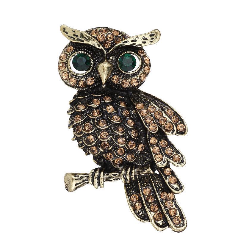 Hummingbird Crystal Rhinestone Brooch: Elegant Alloy Pin for Clothing Accessories