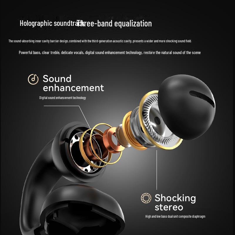 Neutral J01 Clip-On Wireless Bluetooth Earphones: Comfortable Non-In-Ear Design, Extended Wear, Super Long Battery Life
