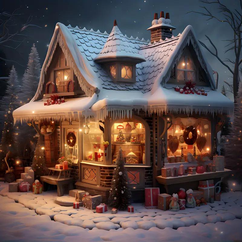 

Full 5D DIY diamond painting Christmas house diamond embroidery full cross stitch home decoration handmade gifts 20x20cm