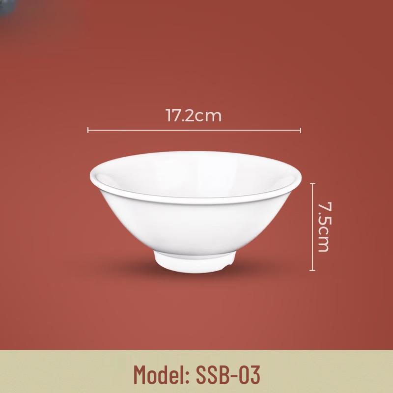 A5 Melamine White Round Soup & Rice Bowl