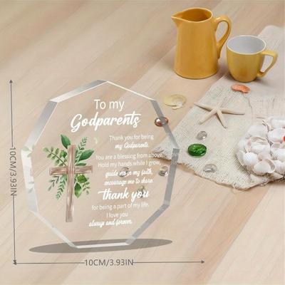 Acrylic Gift Godparents Gift For Women Thank You for Being My Godparents Gift Godparent Gifts from Godchild Godparents