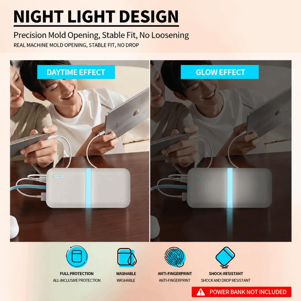 Shockproof Silicone Case Anti-slip Skin Sleeve Protective Cover for CUKTECH CP24 LPB200N Power Bank