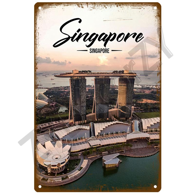 Hawaii Beach Tin Sign Poster Vintage Wall Poster Metal Sign Decorative Wall Plate Kitchen Plaque Metal Vintage Decor Accessories