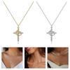Fashionable Diamonds Stainless Steel Crosses Choker Necklace Pendant with Elegant Designs Jewelry Accessory for Girls