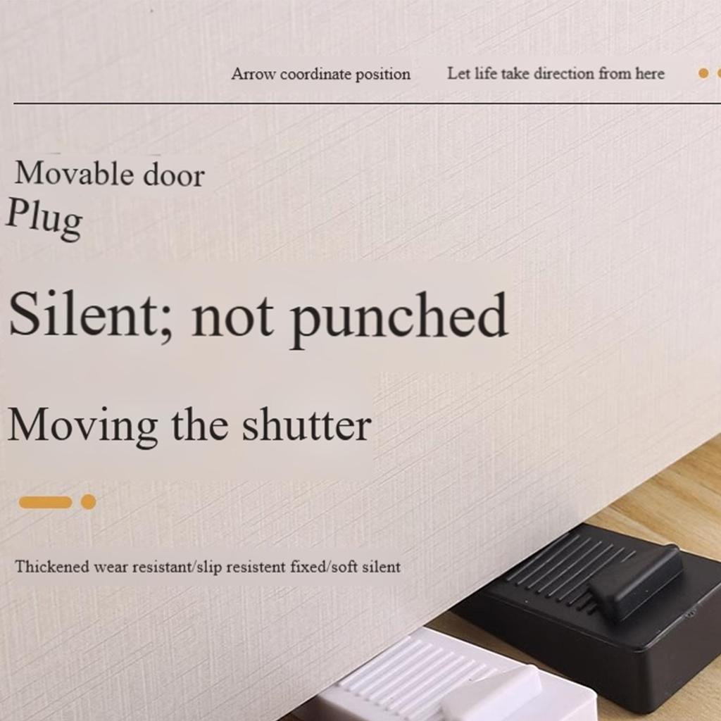 Door Stopper Bottom of Door Anti Slip Rubber Door Stop Wedge Reusable Security Stopper for All Floor Types Home Office