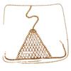 Yellow Rhinestone Sexy Body Chain Set, Nightclub Bikini Bra Shorts Skirt Body Accessories