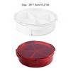 Divided Serving Tray with Lid Dry Fruit Round Snack Container Candy Appetizer Nut Peanut for Hotel Restaurant White