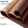 60X30cm table mat non-slip PU leather mouse and keyboard pad waterproof office writing pad coffee brown