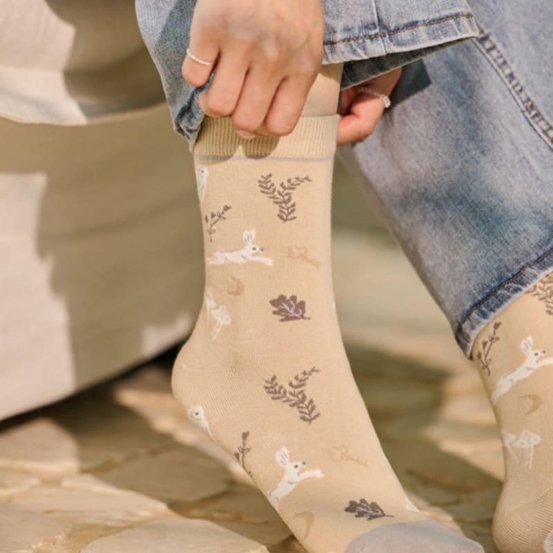 Abiruz Women's Soft Rabbit Animal Socks HM-75-WBT
