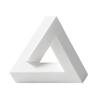 Optical Illusion Art Triangle Sculpture, 3D Printed Figurine, Abstract Minimalist Geometric Desktop Decoration for Living Room, Office, Shelf, Coffee