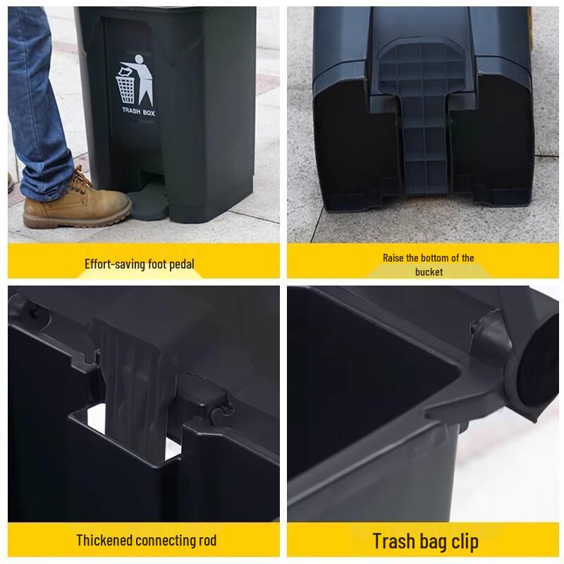 Large Capacity Foot-Pedal Trash Can