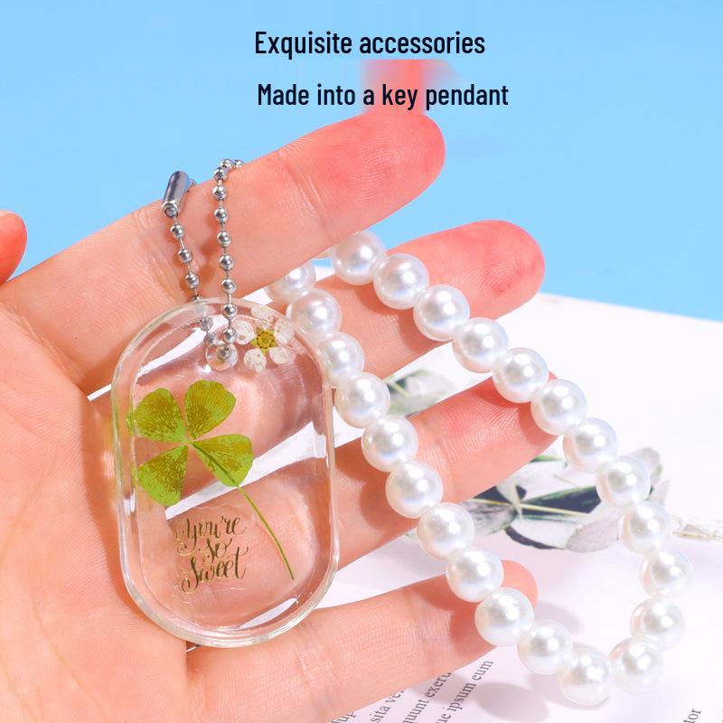 Dried Flower Silicone Keychain Mold for Handmade Pendant Crafting