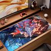 Gaming-Mauspads Große Schreibtischmatte Rutschfeste Genähte Kanten Stilvoller Lila Anime-Druck Erweiterte Tastaturmatte für Gamer Büro