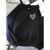Autumn/Winter New Women's Trendy Brand Casual Heart Shaped Hoodie Outdoor Sports Jogging Comfortable Versatile Coat