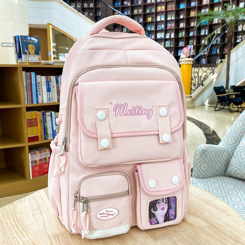 Schoolbag Female College Student Class Bag Japanese Ins Cute Backpack Large Capacity Versatile Junior High School High School Bag
