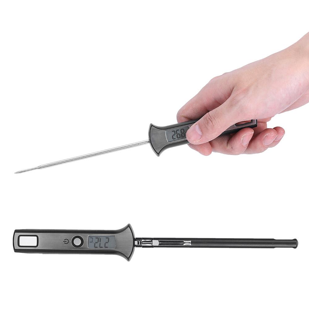 Tragbares elektronisches Lebensmittelthermometer BBQ Kochsonde Temperaturmesser Küchenzubehör