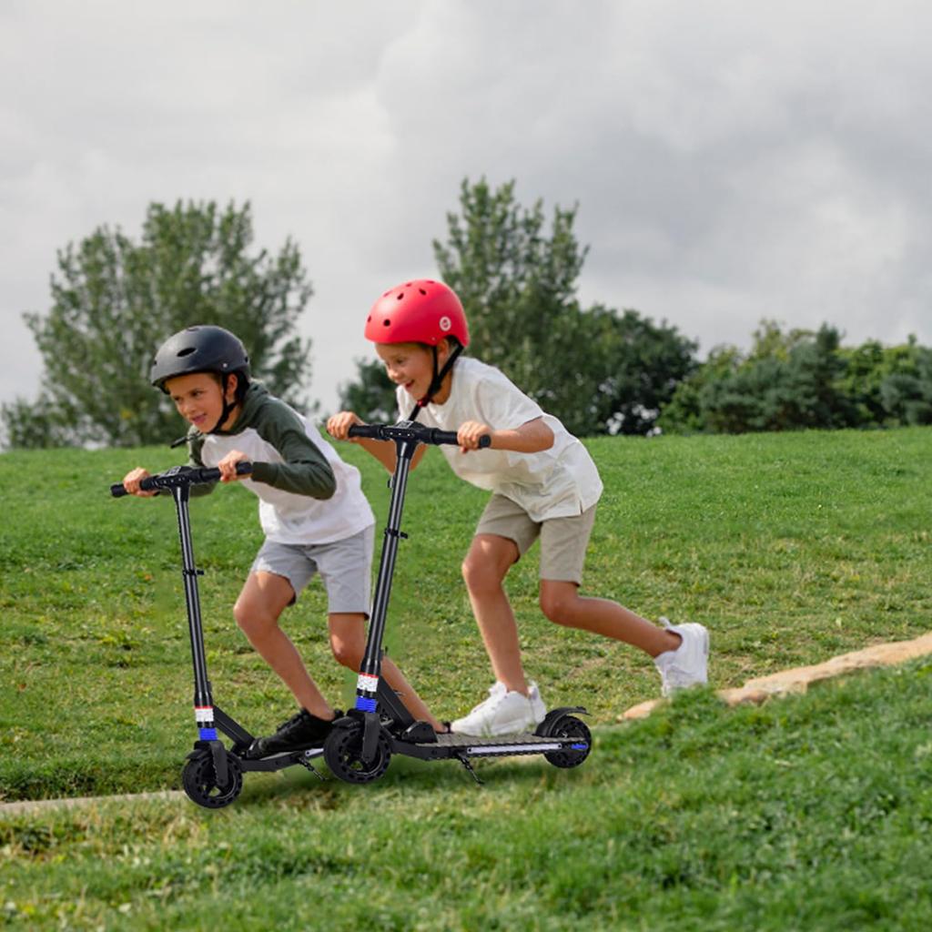 Electric Scooter with LED Display, 8 Inch Foldable E Scooter for Kids & Teens Aged 8-16, 250W Motor, Max Speed 25 Km/h, Adjustable Height