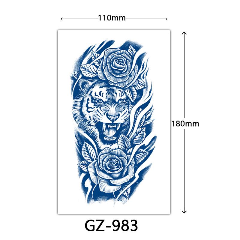 Juice Tattoo Stickers, Herbal Tattoo Stickers, Semi-Permanent English Letter Tattoo Stickers Tattoo