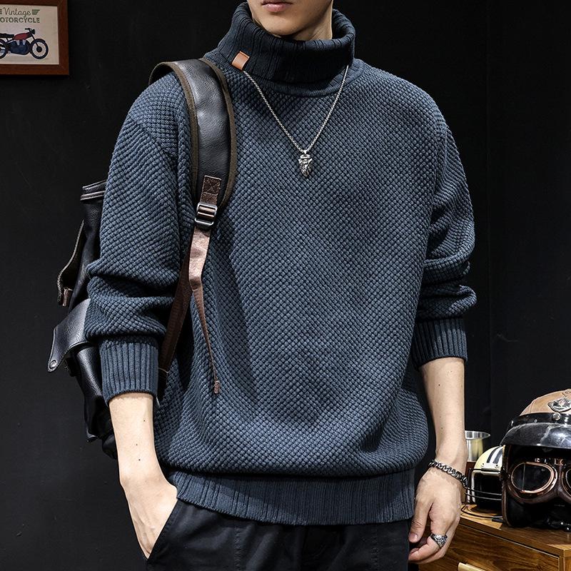 Men s Winter 2025 Loose Heavy Knit Plus Size Trendy Jacket M fits 115-130 jin