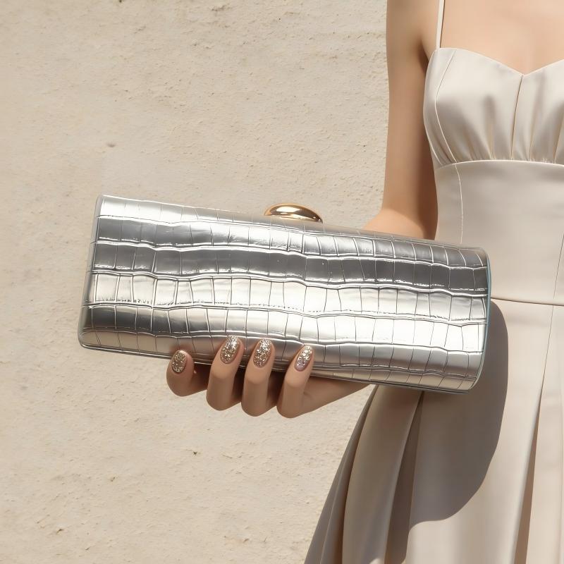 

Brand Design Evening Bag Fashion Crossbody Bag Double-sided Crocodile-patterned Chain Shoulder Bag Elegant Women s Clutch Bag 23X6X9CM