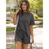 Short Sleeve T-shirt and Shorts Set Pure Color Short Sleeve T-shirt Loose Shorts Suit