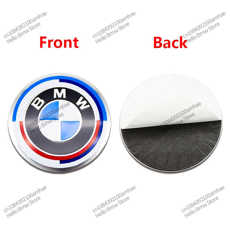 56mm 60mm 65mm 70mm Ratų lipdukas BMW E46 E90 F30 F10 G20 X5 50-mečio emblema Ženklelis 4 vnt. „Pasidaryk pats“ Automobilio ratlankio centrinės dalies lipdukas