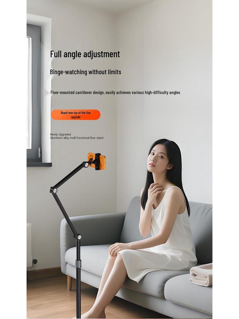 360° Rotating Stand: Floor Mobile Streaming & Overhead Tablet Shooting Support