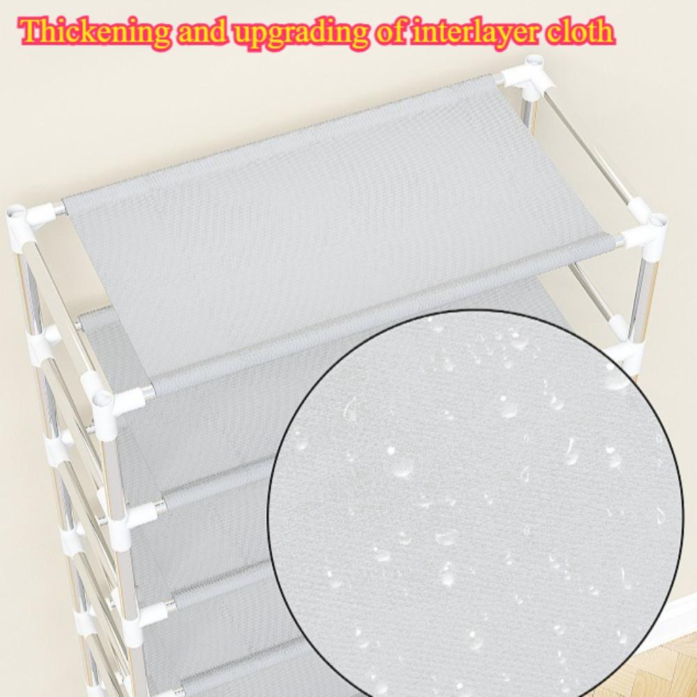 9 L Elevated Shoe Cabinet Large Capacity Storage Cabinet Dust-proof and Economical Shoe Cabinet Entrance Shoe Rack with Curtains