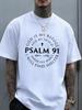 Mens Graphic T Shirt Psalm 91 God Is My Refuge And My Shield Under His Wings I Will Find Shield Short Sleeve Crew Neck