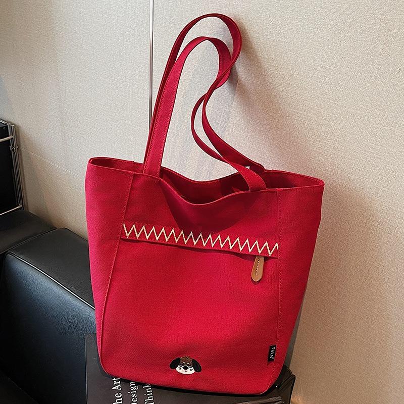 Autumn new bag solid color large capacity shoulder bag women's simple bucket bag underarm bag women's bag