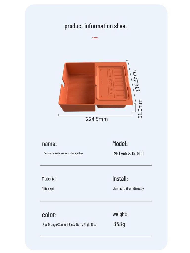 Lynk & Co 900 Center Console Armrest Storage Box and Interior Accessories