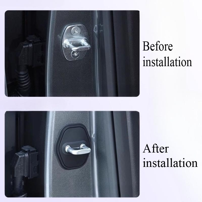 For Geely Galaxy A7 Door Lock Cover Silicone Pad Door Lock Protective Cover Interior Supplies Modification Accessories