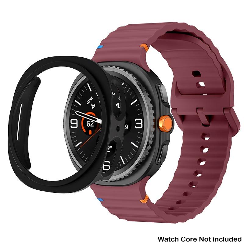 Silikonový řemínek pro Samsung Galaxy Watch 8 40 44mm Pásek s pouzdrem Chránič obrazovky Kryt nárazníku pro chytrý řemínek Náramkové doplňky