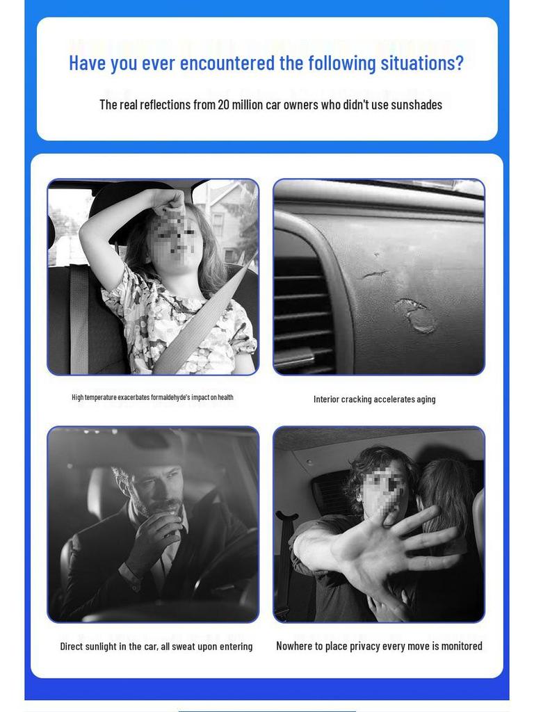 Thickened Car Sunshade Curtains: Full Coverage Privacy & Heat Insulation for Side Windows