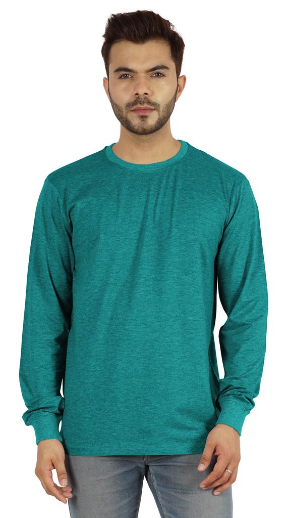 Inkmeso Men  S Cotton Long Sleeve T-shirt Basic Crew Neck Shirt