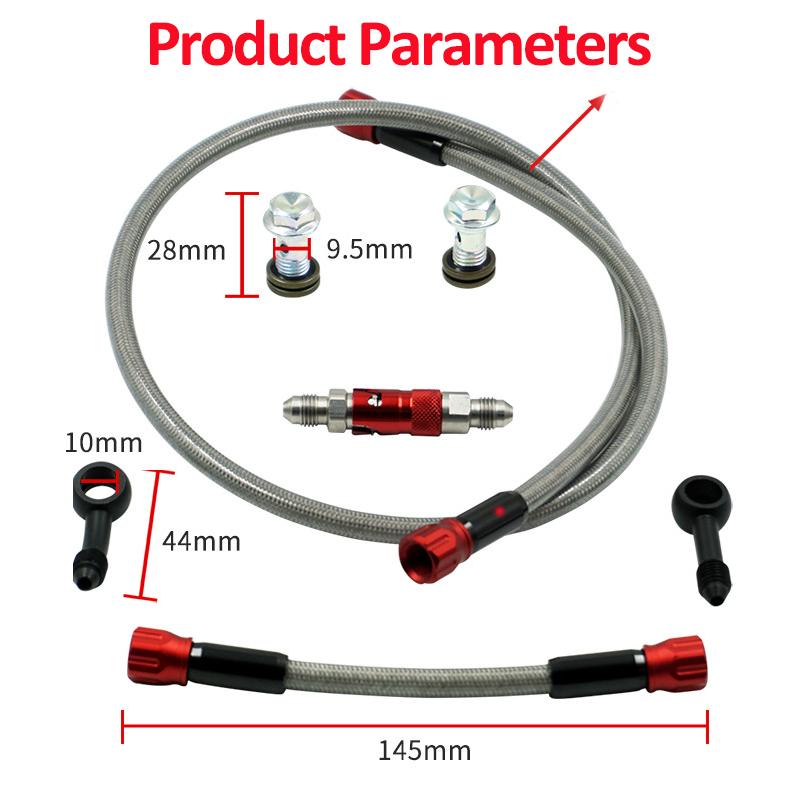 Motorcycle Brake Hose AN3 Aluminum Alloy Braided Brake Line for ATV Pit Dirt Street Racing Bike