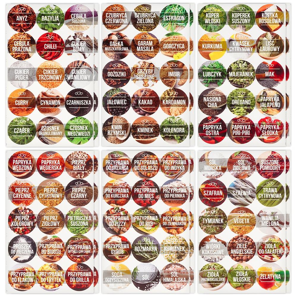 Glass Spice Container 100 Ml 48 Pcs + 180 Stickers