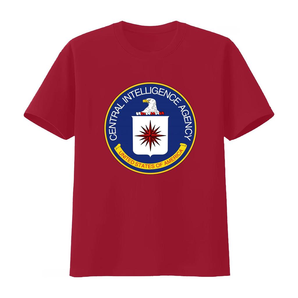 Cia Central Intelligence Agency Seal Cotton T Shirt for Casual Graphic Stylish Homme Soft Breathable Unisexs 2026 Summer T Shirt