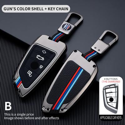 Zinc Alloy Car Key Case Cover Key Bag For BMW X1 X3 X4 X5 X7 X8 520d 525i 530i 630i 730Li 740Li M750Li 840i M850i 30i 40i 45e
