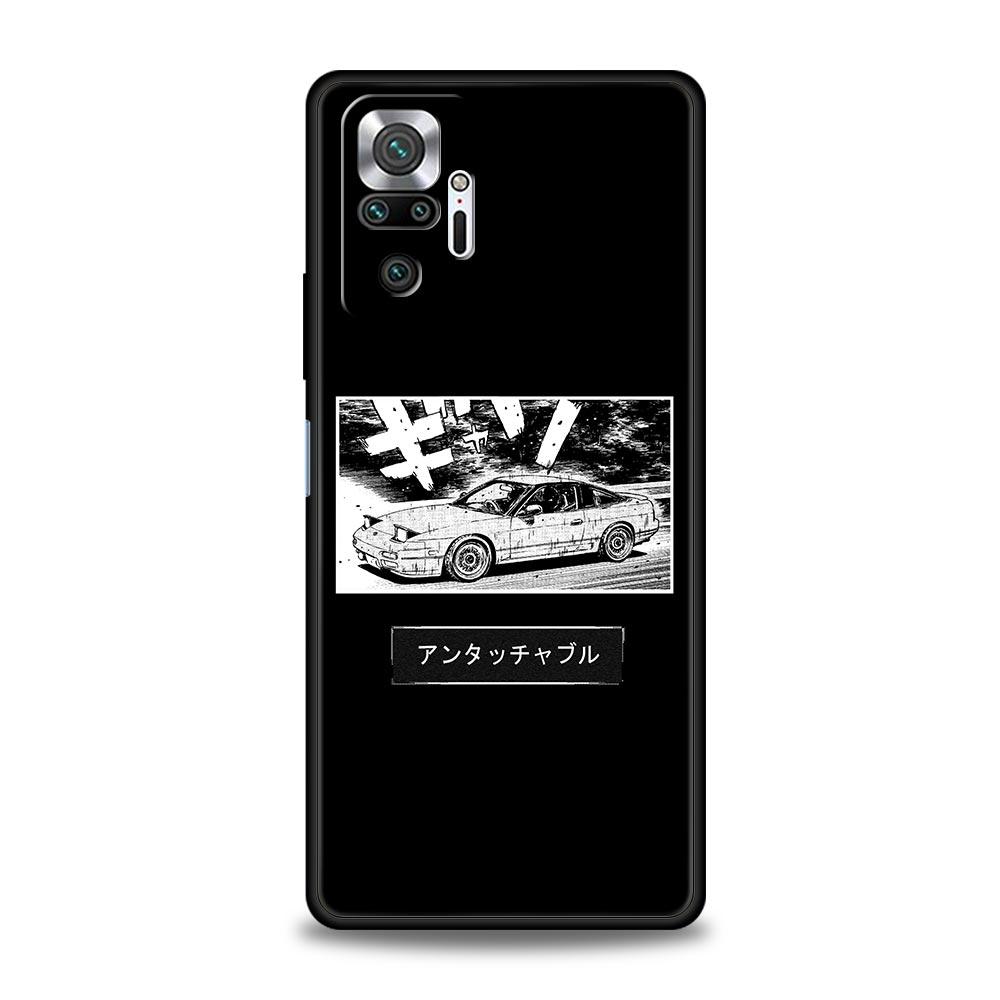 Initial D Car Phone Case Cover for Redmi 14C 10C Note 15 14 13 12 10 11 K40 Pro Plus 5G Soft TPU Shockproof Shell Fundas Capas